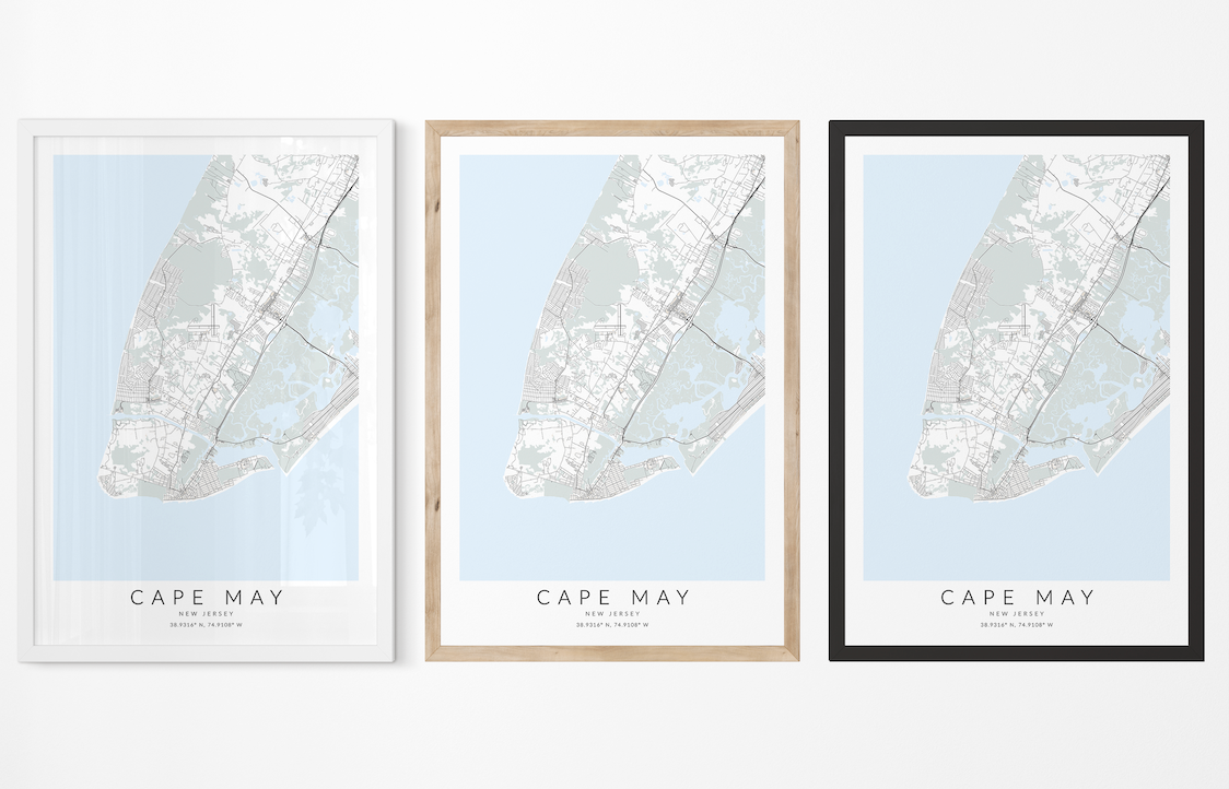 Cape May Map Print