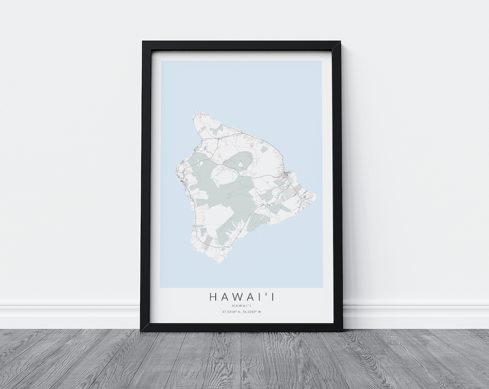 Hawaii (Big Island) Map Print