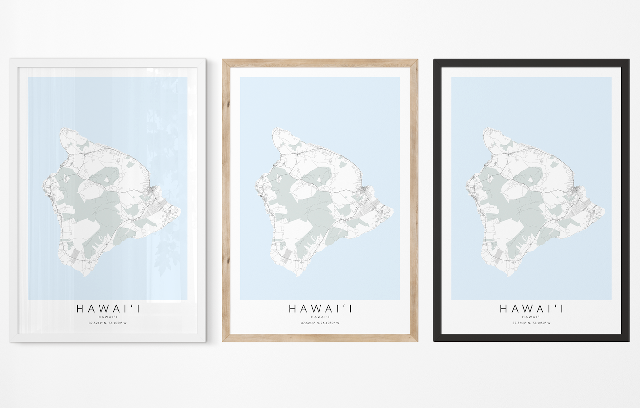 Hawaii (Big Island) Map Print