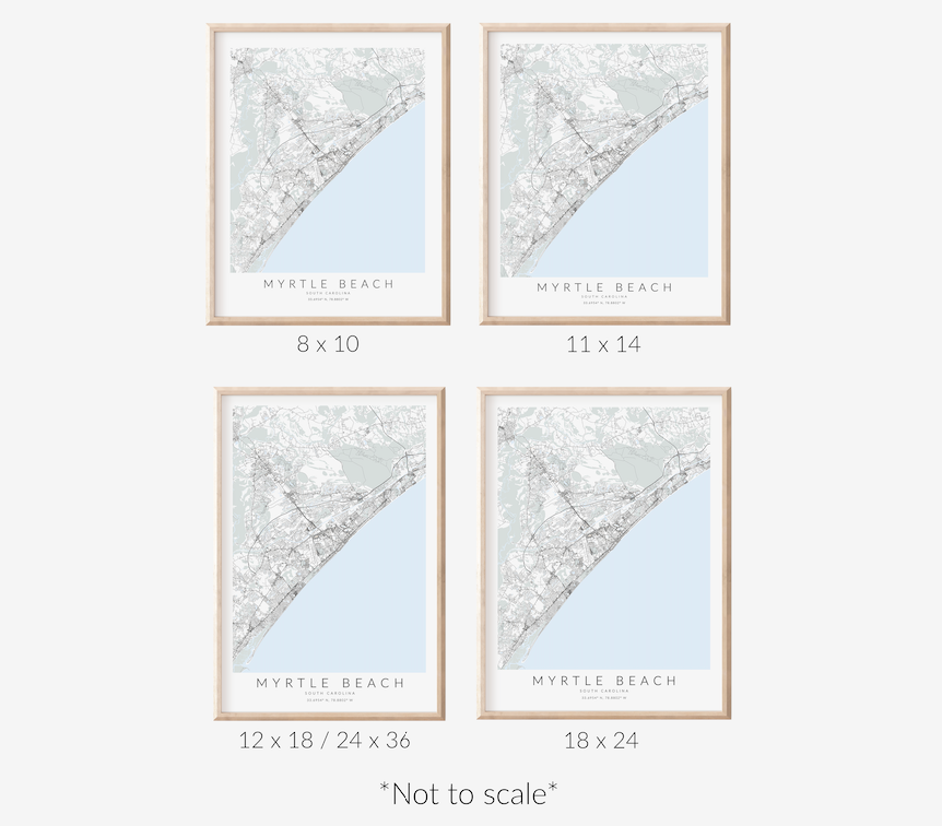 Myrtle Beach Map Print