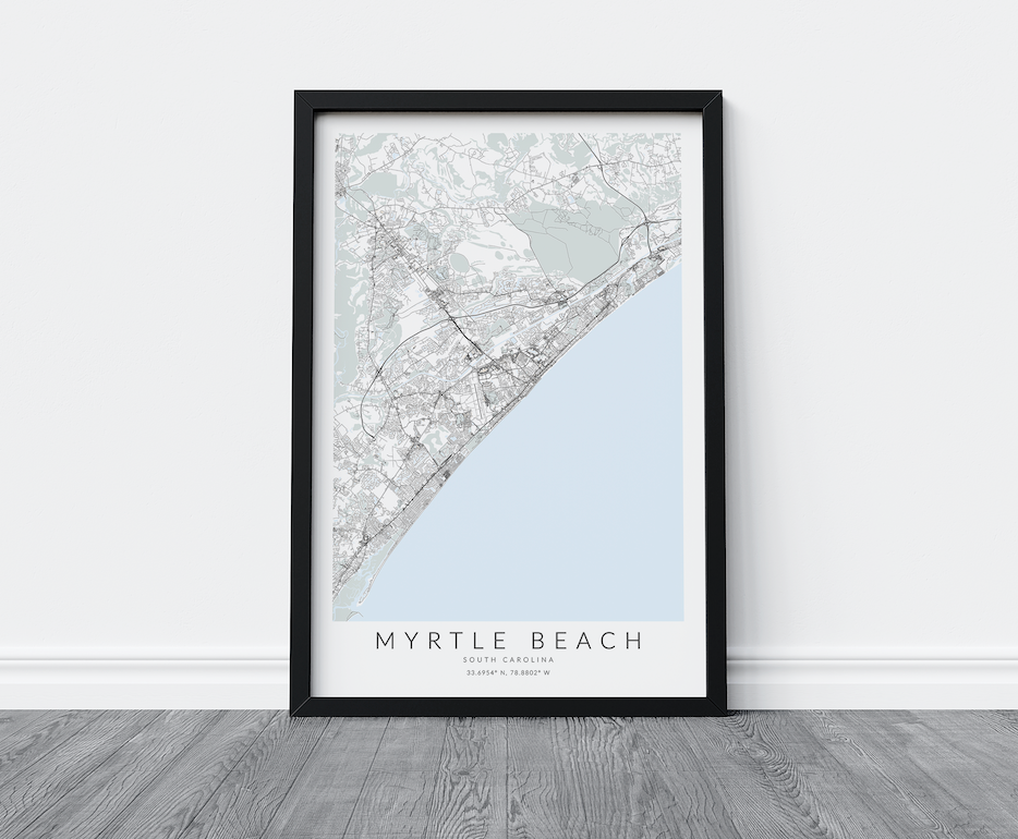 Myrtle Beach Map Print