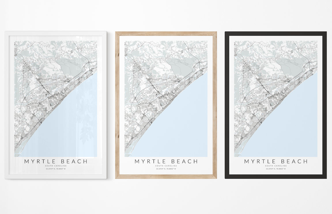 Myrtle Beach Map Print