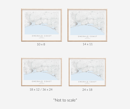 Emerald Coast Map Print