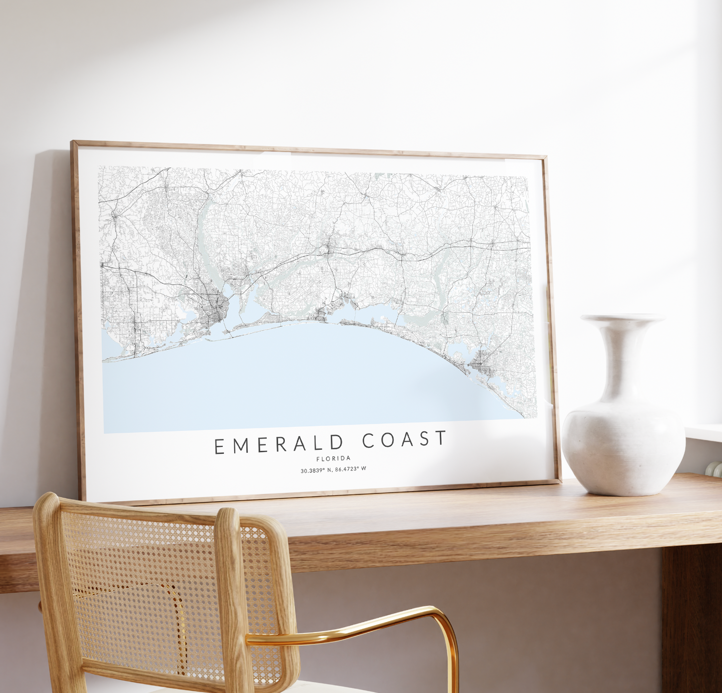 Emerald Coast Map Print