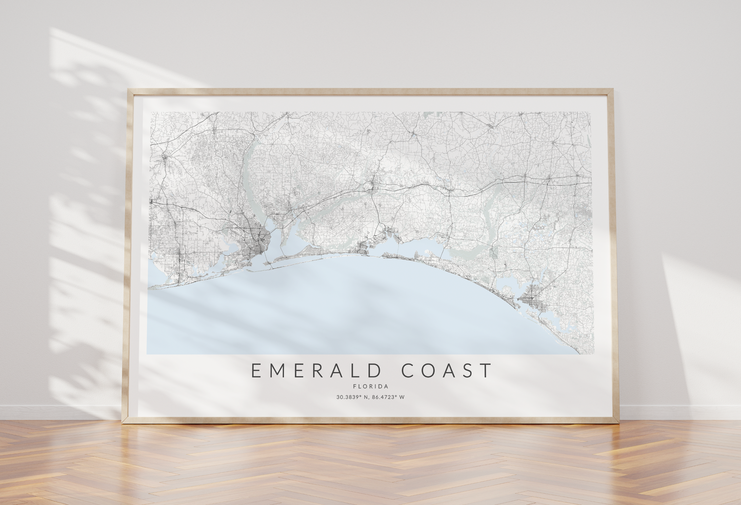 Emerald Coast Map Print
