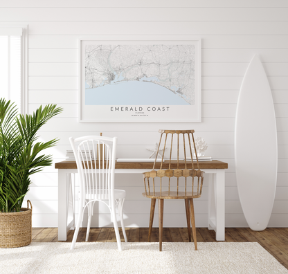 Emerald Coast Map Print