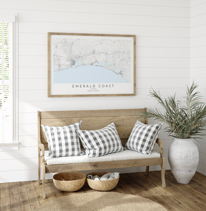 Emerald Coast Map Print