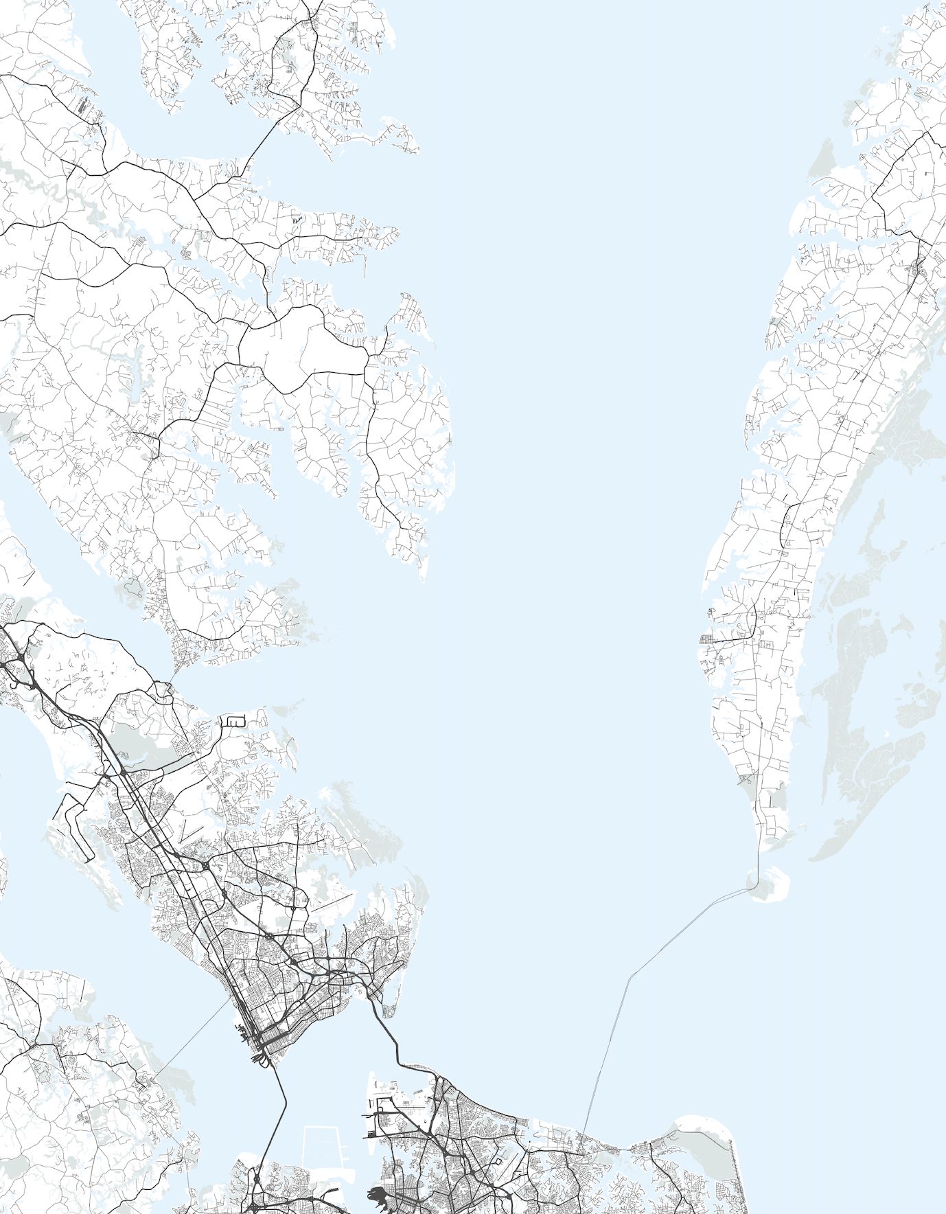 Chesapeake Bay Map Print