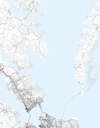Chesapeake Bay Map Print