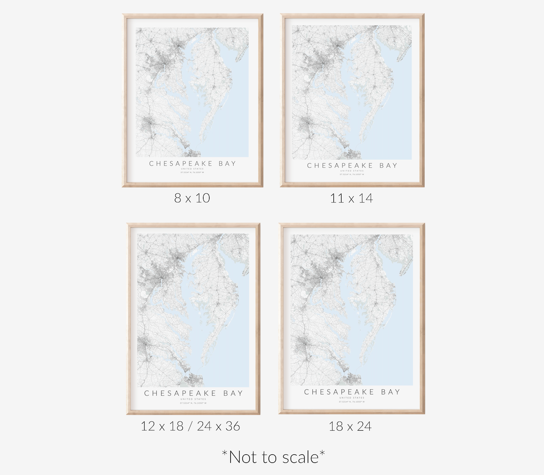 Chesapeake Bay Map Print