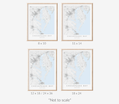 Chesapeake Bay Map Print