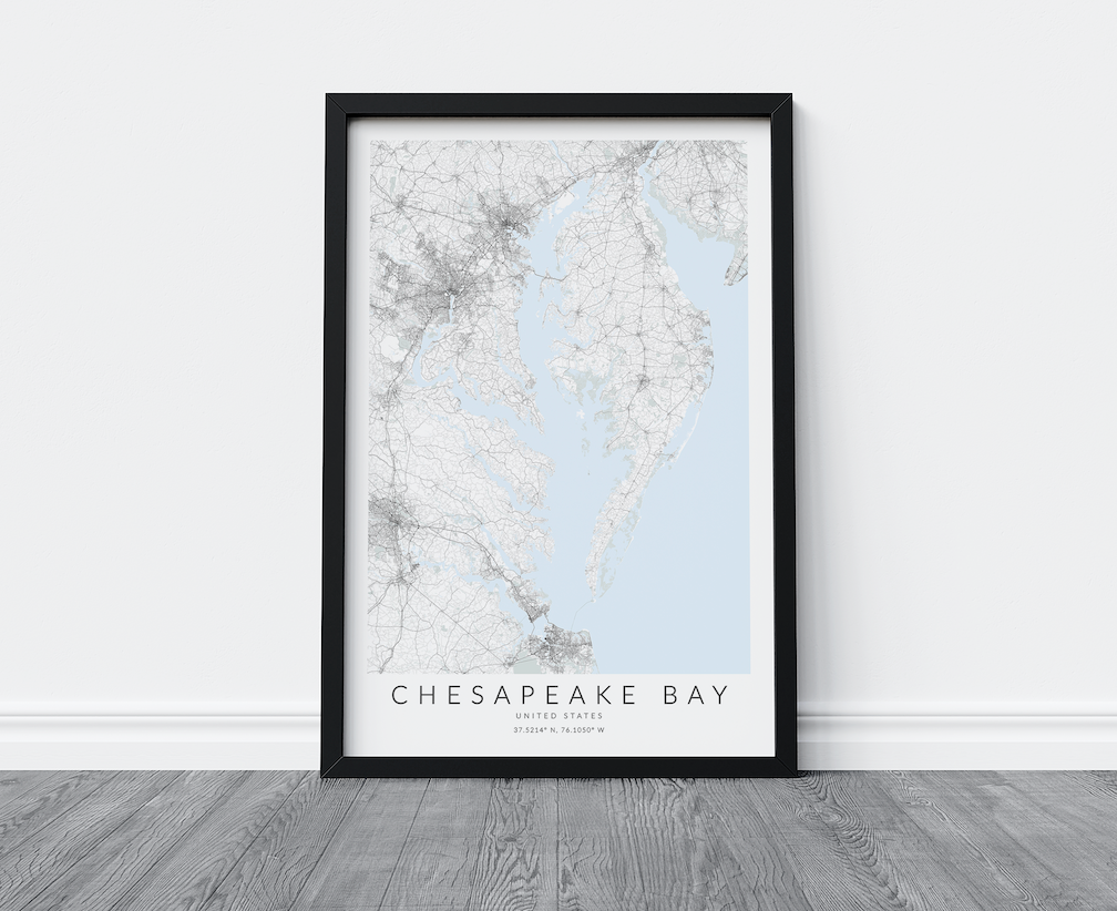 Chesapeake Bay Map Print