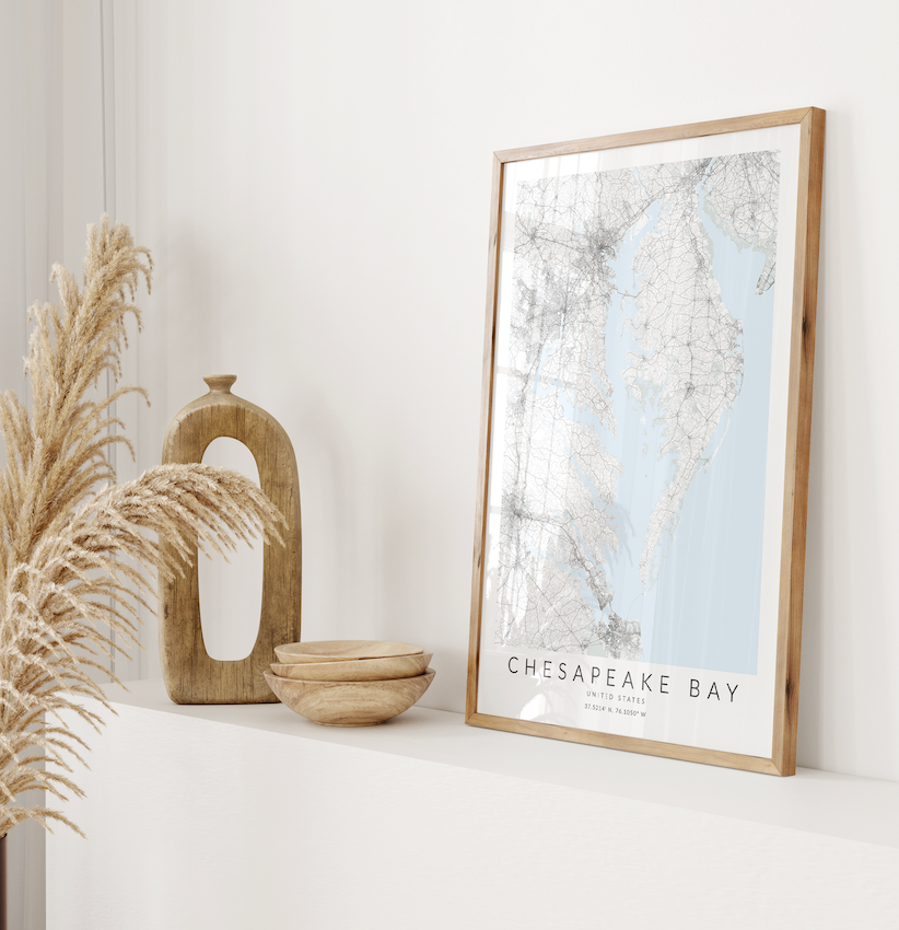 Chesapeake Bay Map Print