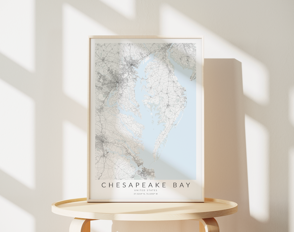 Chesapeake Bay Map Print