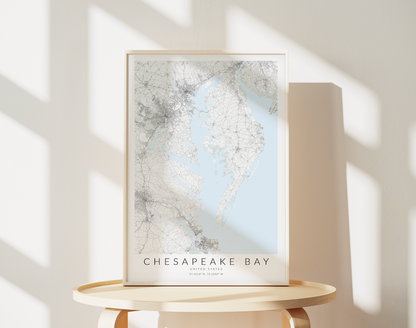 Chesapeake Bay Map Print