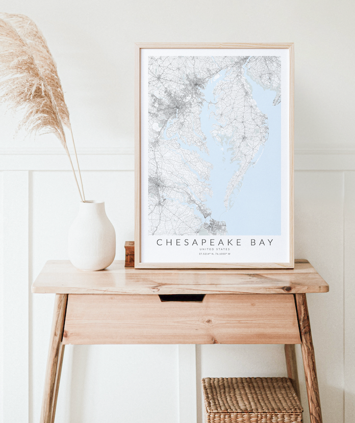 Chesapeake Bay Map Print