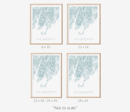 Old Greenwich Map Print
