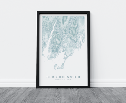 Old Greenwich Map Print