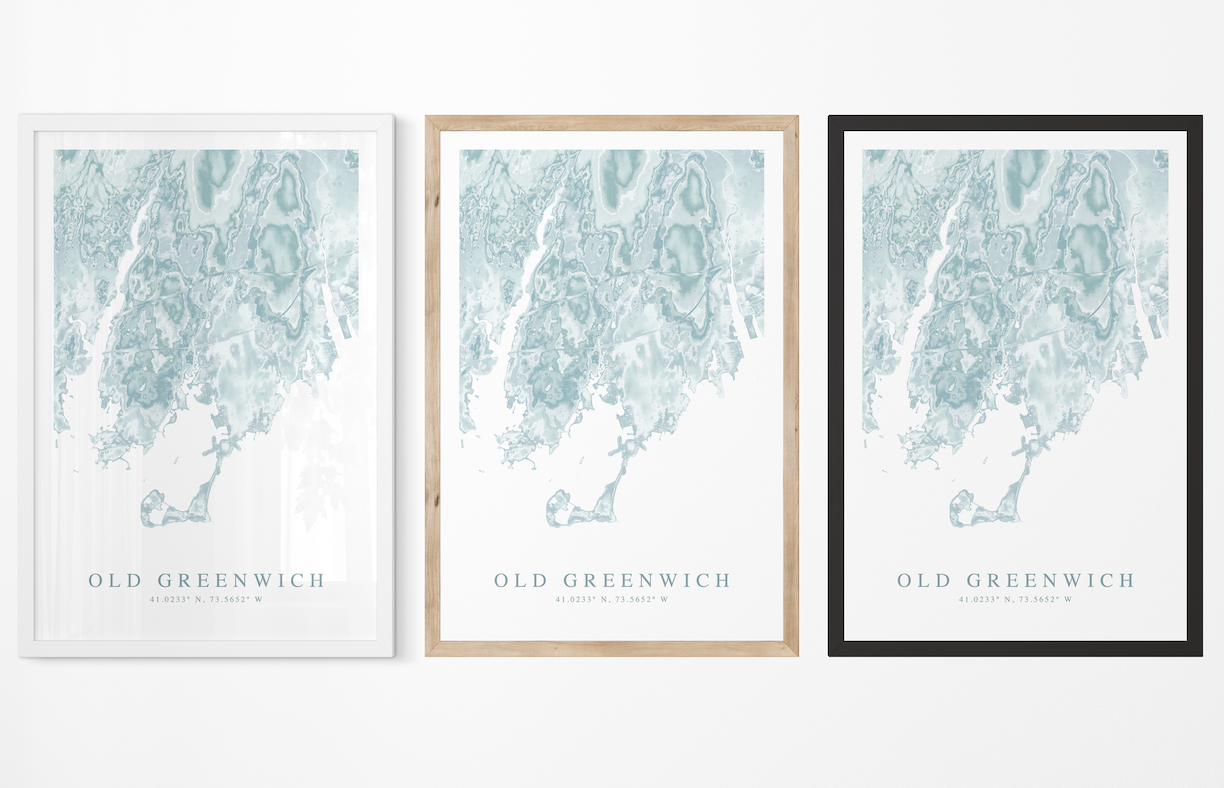 Old Greenwich Map Print