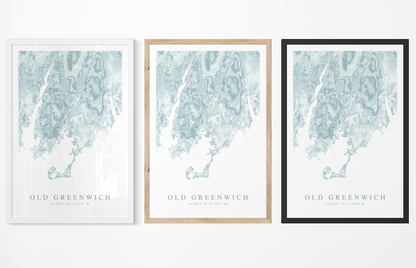 Old Greenwich Map Print