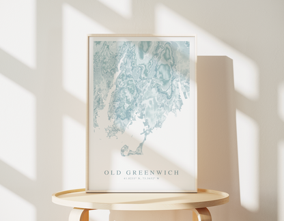 Old Greenwich Map Print