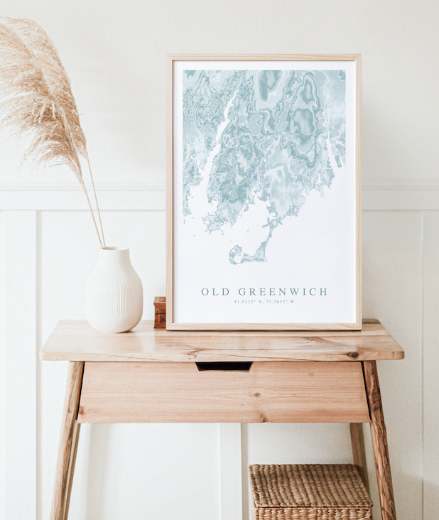 Old Greenwich Map Print