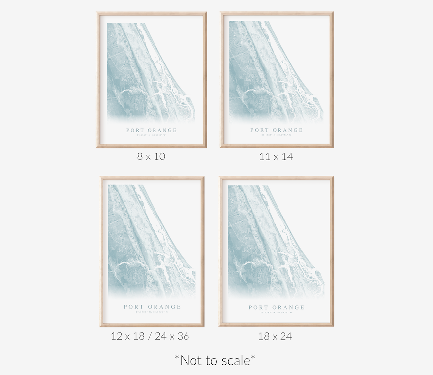 Port Orange Map Print