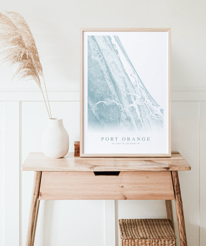 Port Orange Map Print