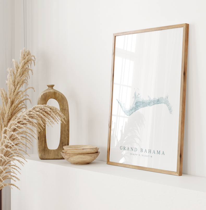 Grand Bahama Map Print