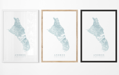 Andros Bahamas Map Print