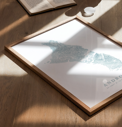 Andros Bahamas Map Print