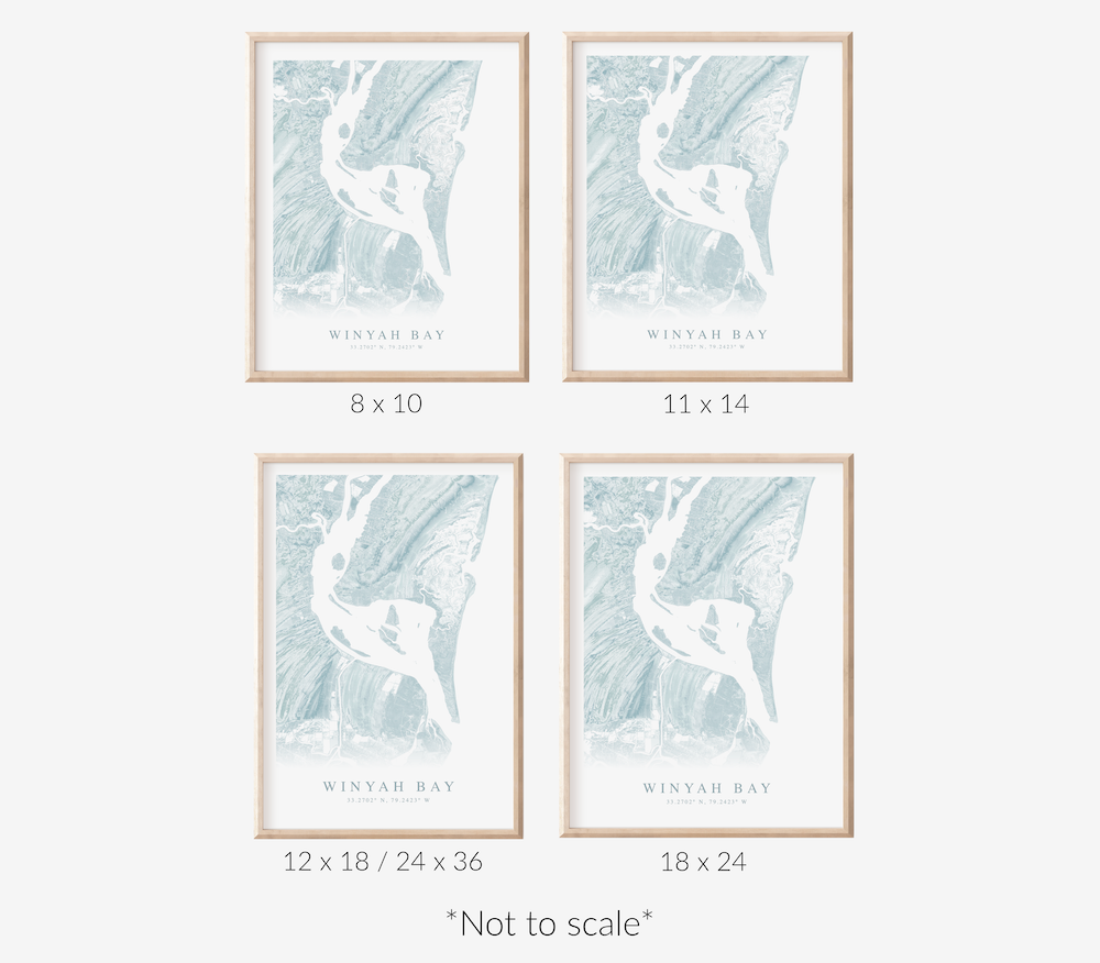 Winyah Bay Map Print