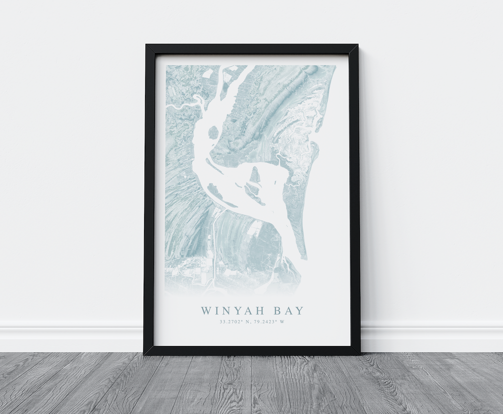 Winyah Bay Map Print
