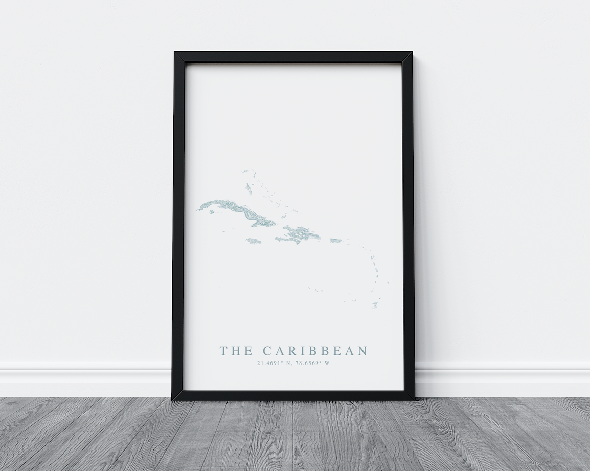 Caribbean Map Print