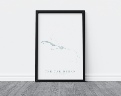 Caribbean Map Print
