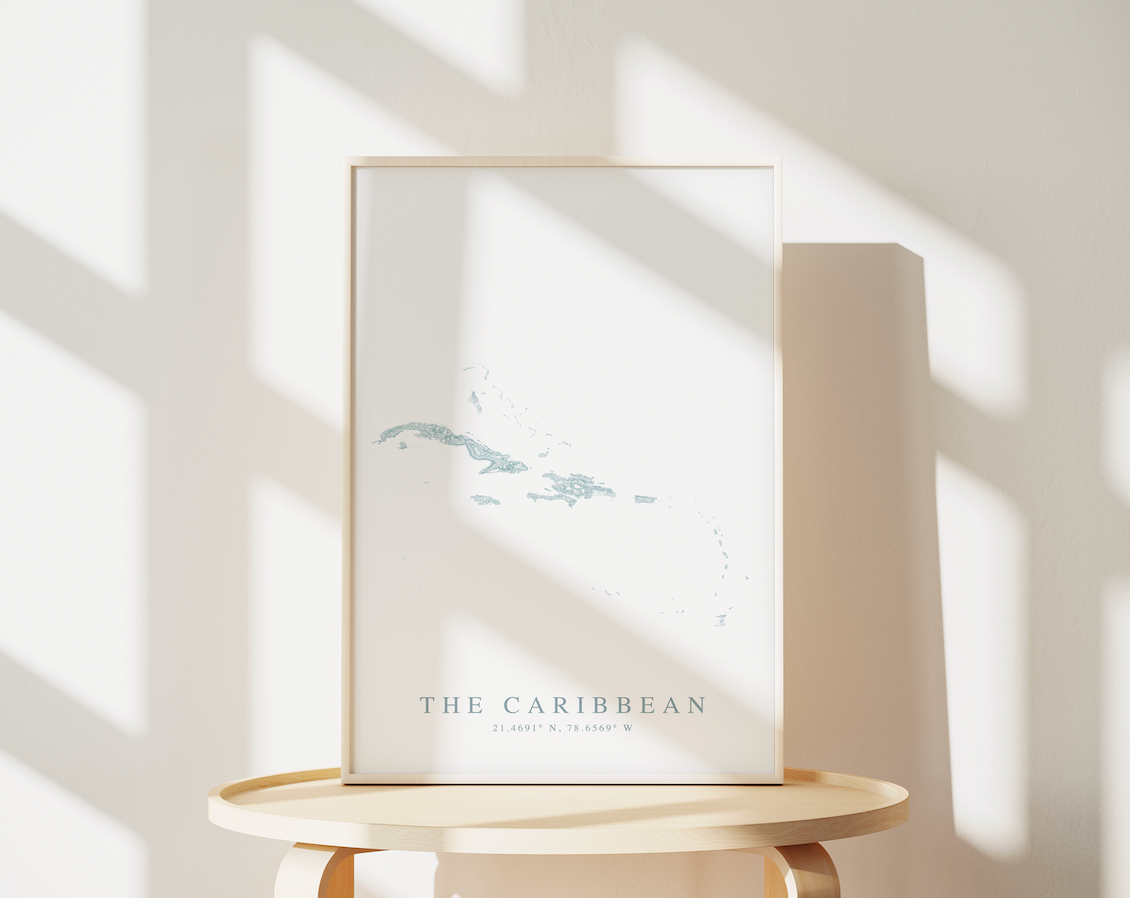 Caribbean Map Print