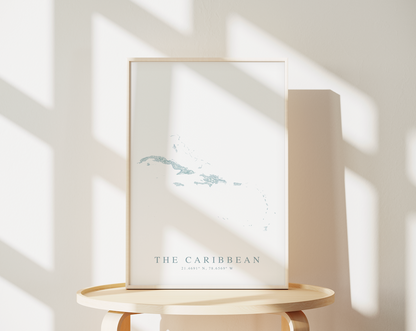 Caribbean Map Print