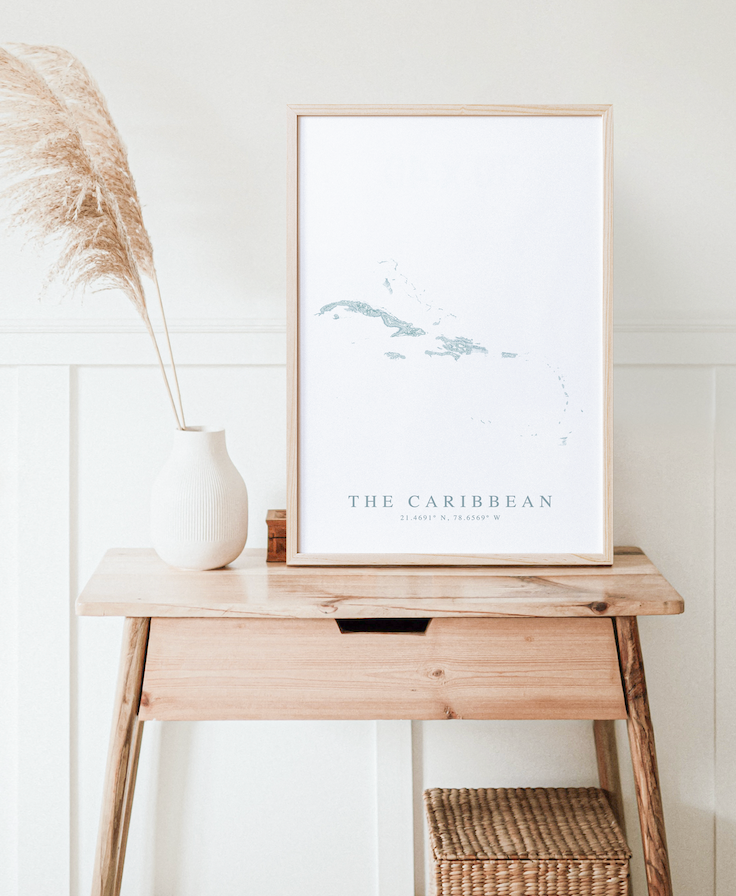 Caribbean Map Print
