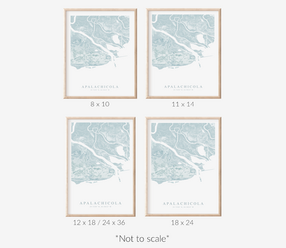 Apalachicola Map Print