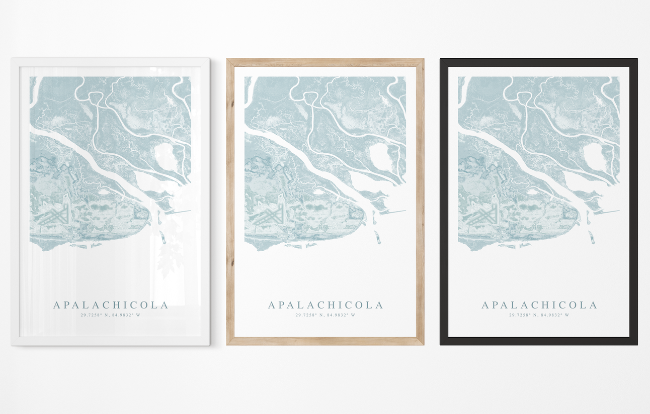Apalachicola Map Print