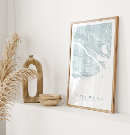 Apalachicola Map Print