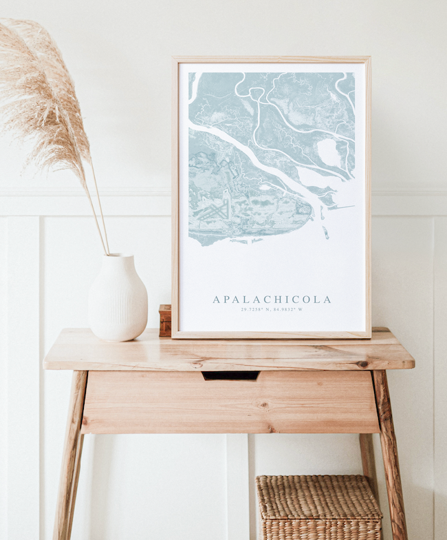 Apalachicola Map Print