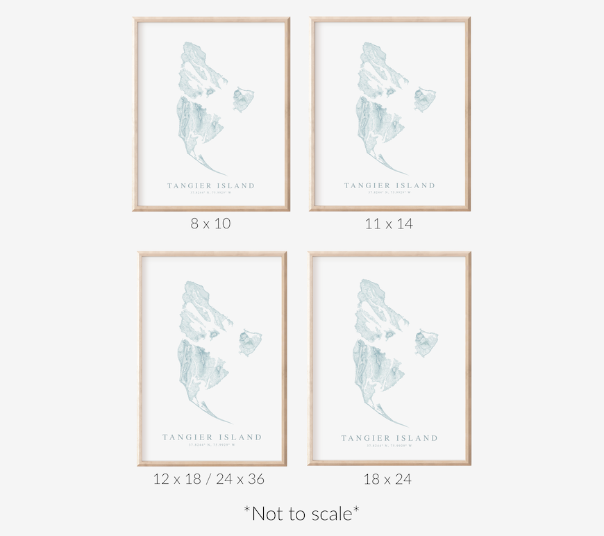 Tangier Island Map Print