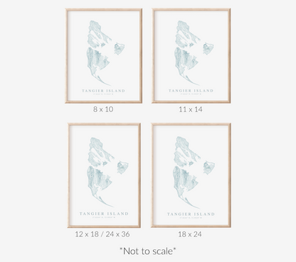 Tangier Island Map Print