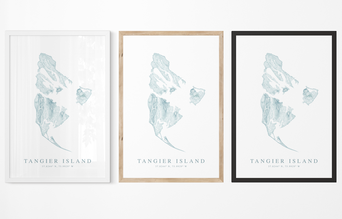 Tangier Island Map Print