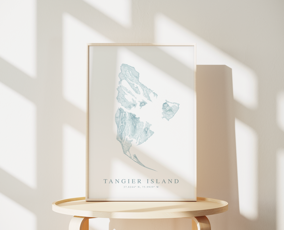 Tangier Island Map Print