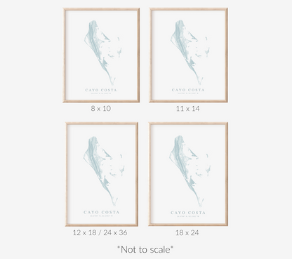 Cayo Costa Map Print