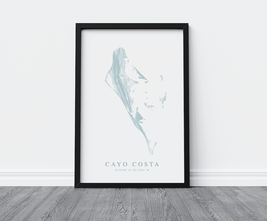 Cayo Costa Map Print