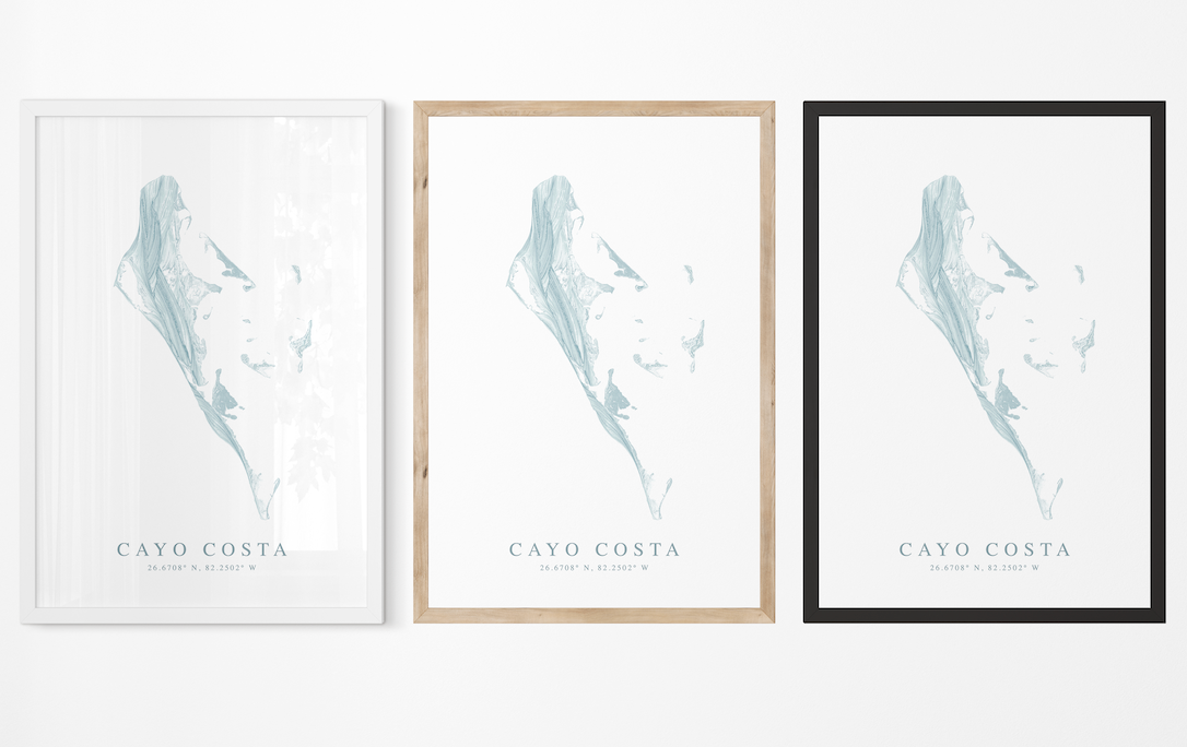 Cayo Costa Map Print