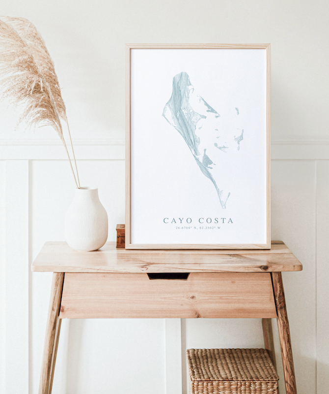 Cayo Costa Map Print